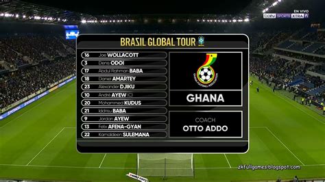 brazil vs ghana friendly schedule